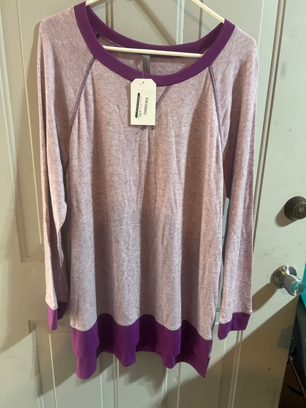 Women’s Lilac & Purple Long Sleeve Tunic Top